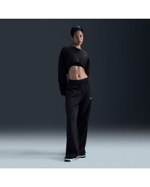 Nike Blue Sportswear Phoenix Fleece High-Waisted Wide-Leg Sweatpants