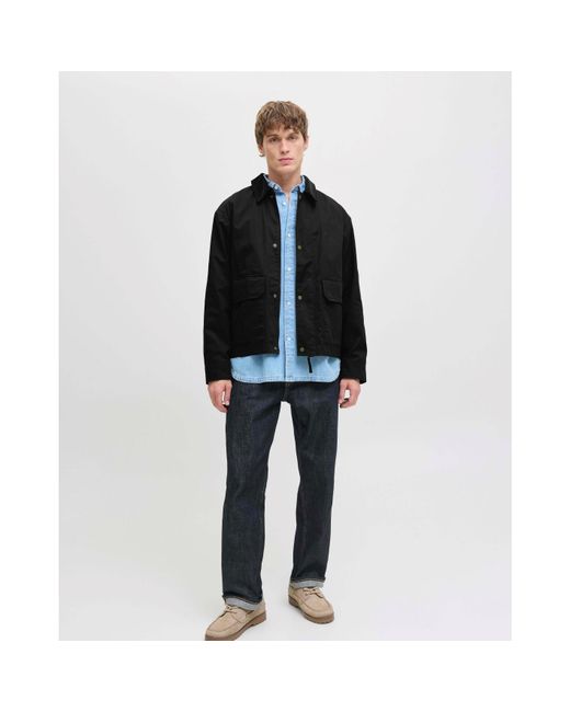 Jack & Jones Black Utility Barn Jacket for men