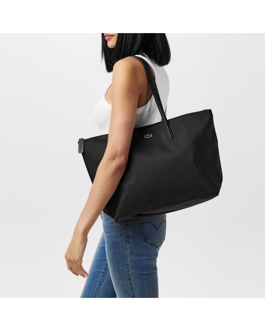 Lacoste Black Large Tote Bag