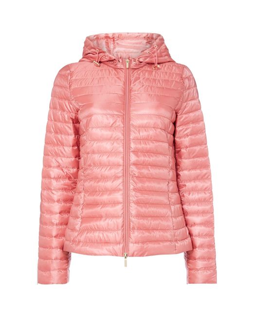 iBlues Pink Quilted Zip Parka