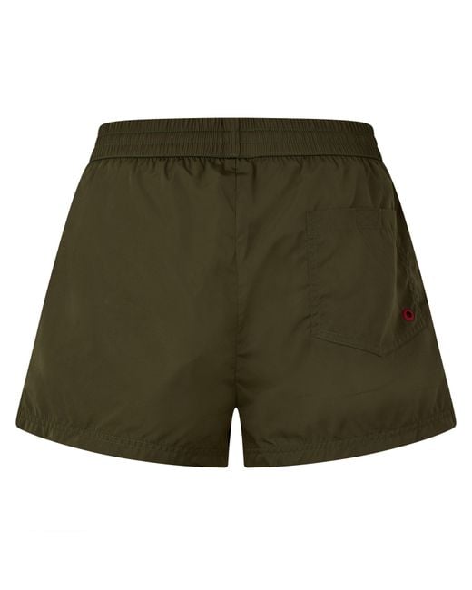 DIESEL Green Mike-Patch Swim Shorts for men
