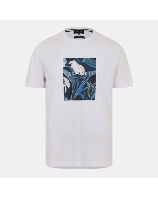Ted Baker Blue Graphic Logo T-Shirt for men