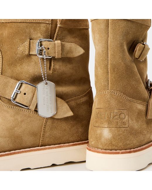 KENZO Natural Cozy Flat Ankle Boots for men