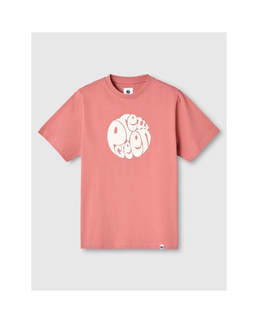 Pretty Green Pink Gillespie Logo Regular Fit T-Shirt for men