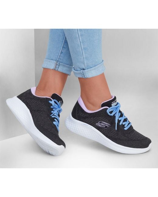 Skechers Blue Slip On Trainers