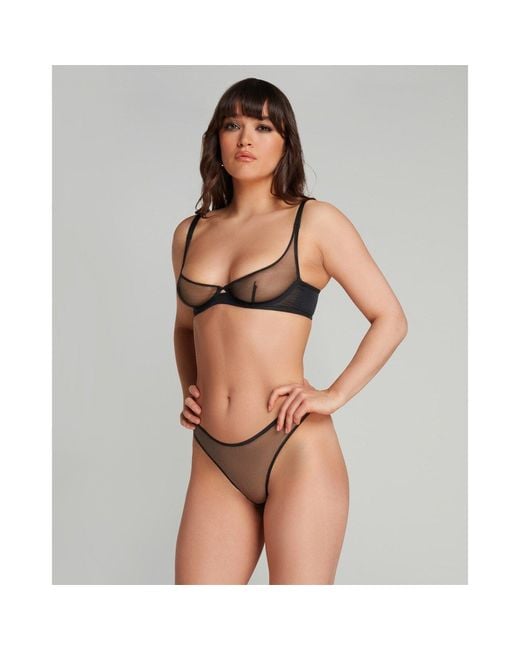 Agent Provocateur Black Lucky Demi Cup Plunge Underwired Bra