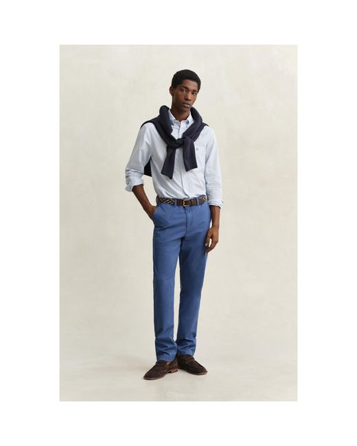 Gant White Gingham Long Sleeve Patterned Shirt for men