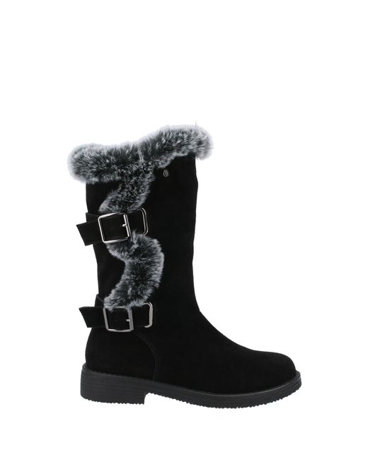 Hush Puppies Black Megan Ladies Mid Boots