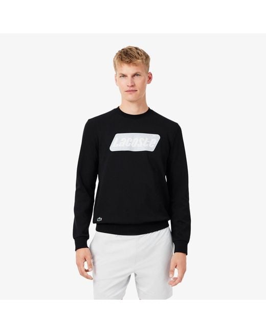 Lacoste Black Bckprnt Swt Sn64 for men