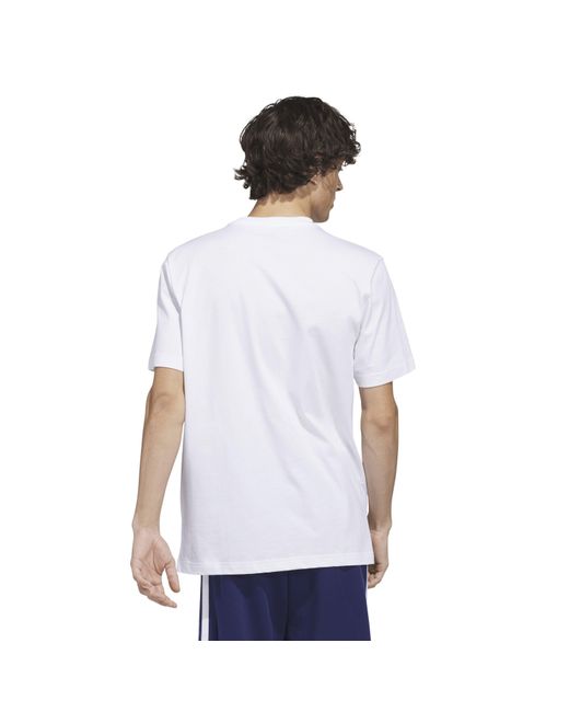 Adidas White Graphic Logo T-Shirt for men
