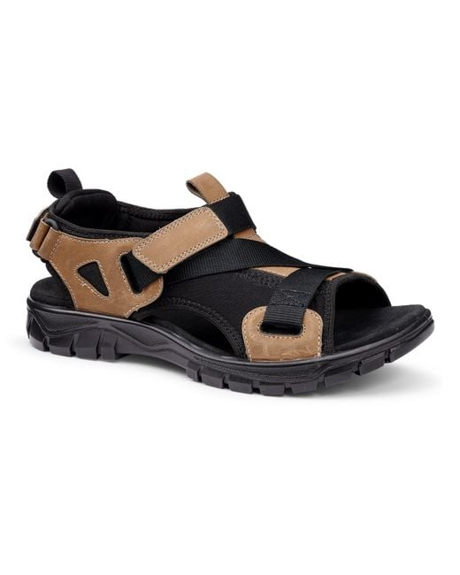 Hotter Black Track Active Sandals for men