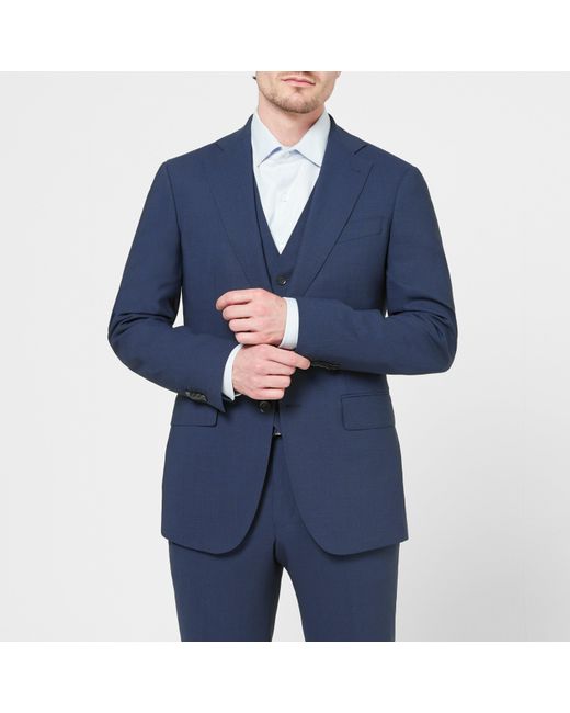 Richard James Blue Wilder Tailored Fit Suit Jacket for men