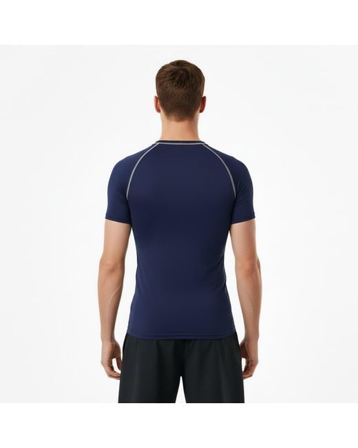OXEN Blue Short Sleeve Baselayer Top for men