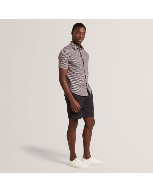 Ted Baker Purple Ss Reg Fit Shirt for men
