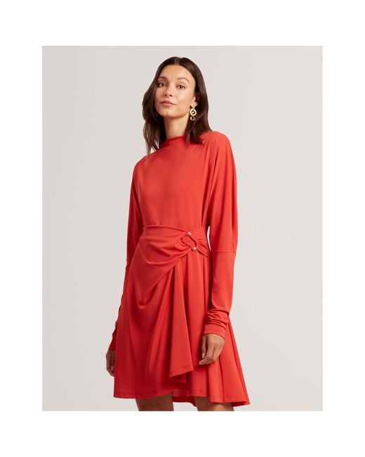 Ted Baker Red Wrap Mini Dress
