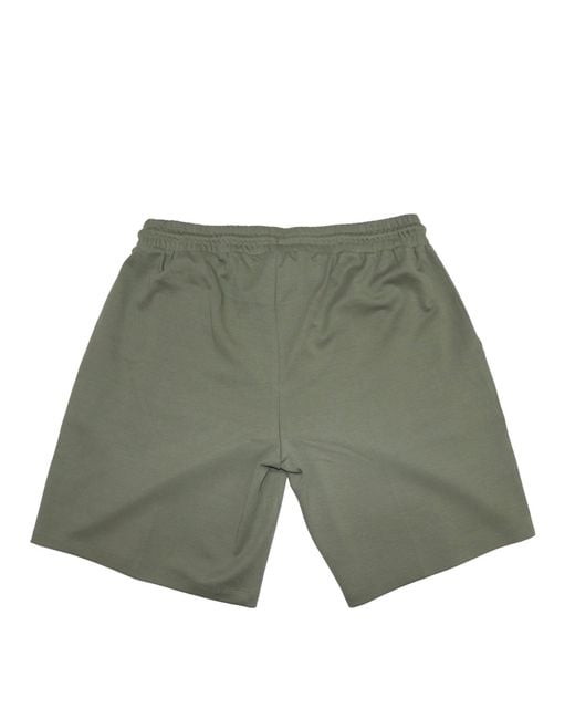 Aquascutum Green Fleece Jogger Shorts for men
