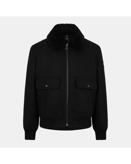 Belstaff Black Welder Heritage-Inspired Aviator Jacket for men
