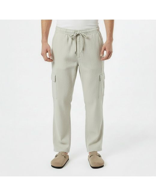 Jack Wills Gray Linen Cargo Trouser for men