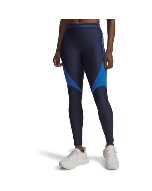 Under Armour Blue Heatgear Rib Gym Leggings