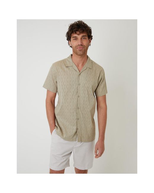 Threadbare Green Short-Sleeve Bowling Shirt for men