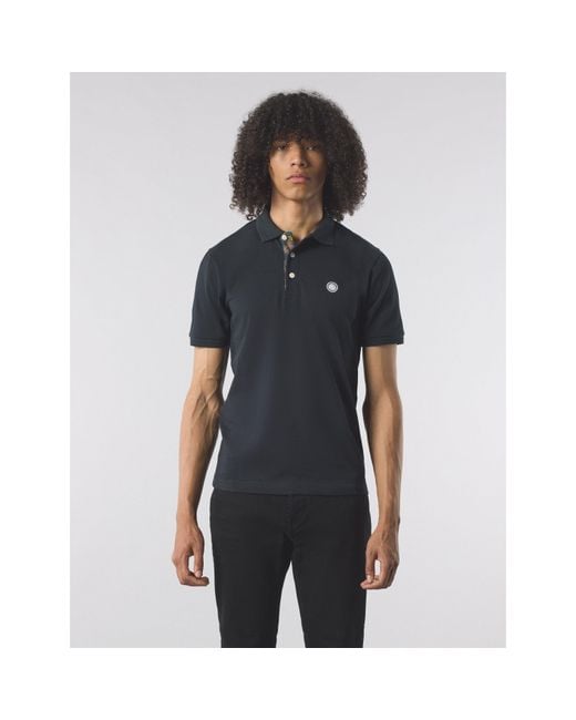 Pretty Green Blue Short-Sleeve Polo Shirt for men