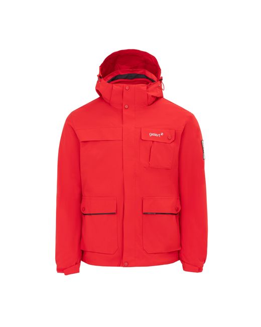 Gelert Red 3-In-1 Windproof Fleece Lined Detachable Hood Long Sleeve Jacket for men