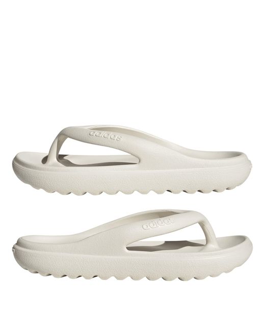 Adidas White Adilumia Flip Pool Sliders