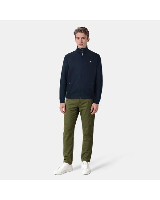 Lyle & Scott Blue Long Sleeve Zip Harrington Jacket for men
