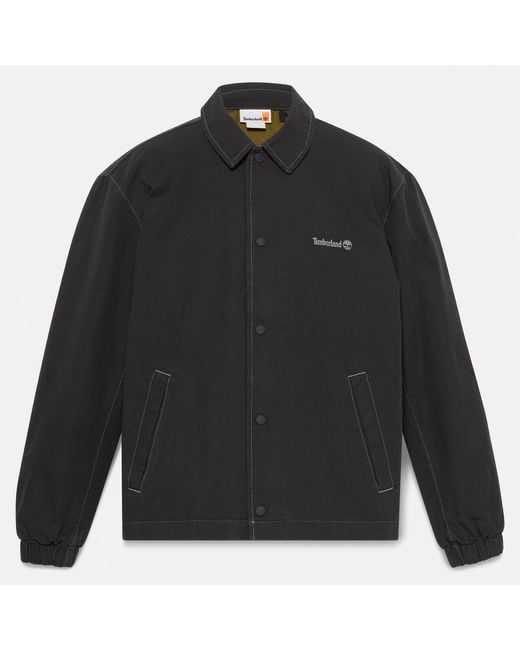 Timberland Black Coach Canvas Overshirt for men