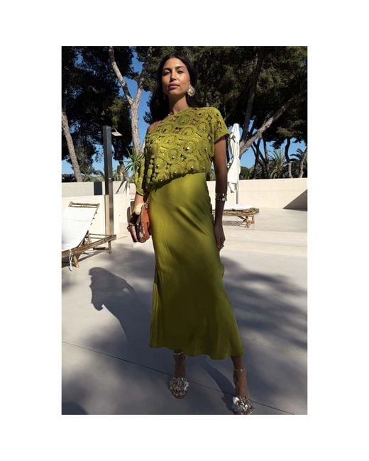 Never Fully Dressed Green Shell Tilly Maxi Dress