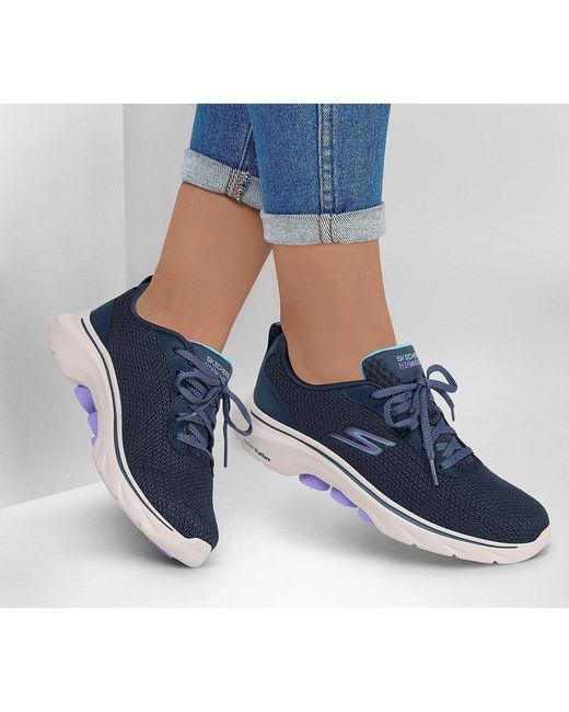 Skechers Blue Athletic Mesh Slip On Runners