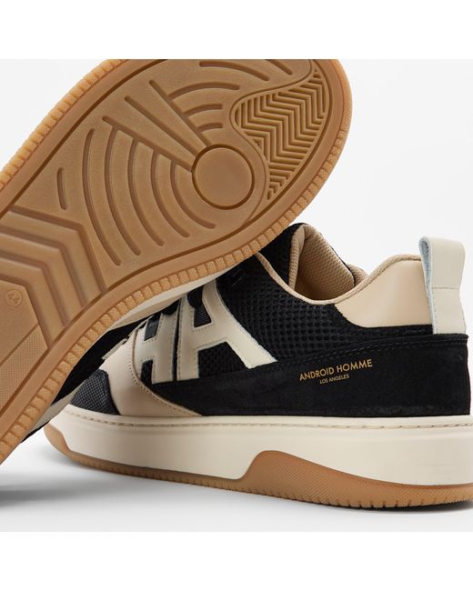 Android Homme Black Skate Padded Chunky Trainers for men