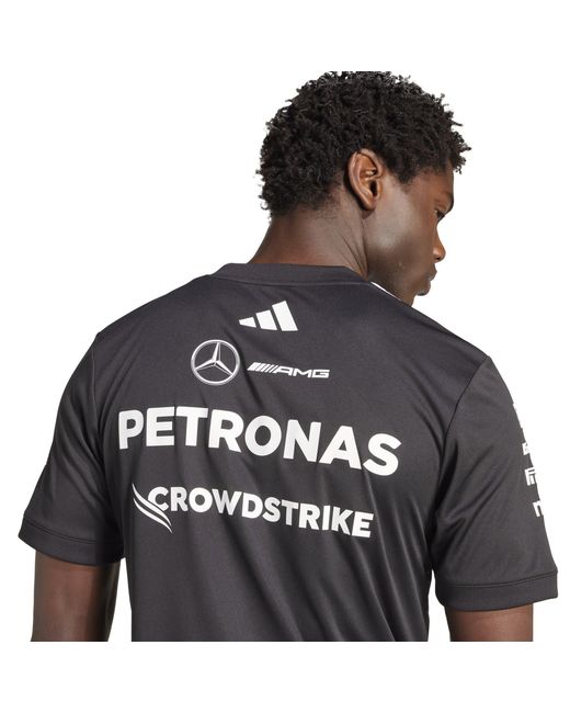Adidas Black Mercedes Amg Petronas Formula One Team Driver Shirt for men