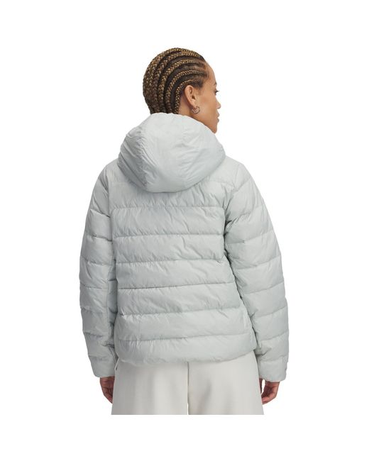 Under Armour Gray Legend Hooded Down Jacket