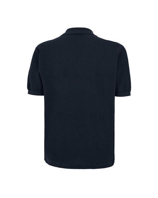 ARMANI EXCHANGE Black Knitted Polo Shirt for men