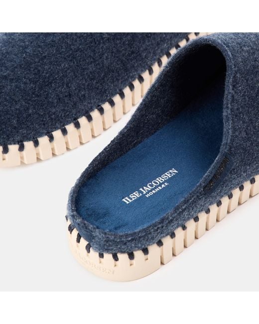 Ilse Jacobsen Blue Flats Canvas Slip-On Trainers