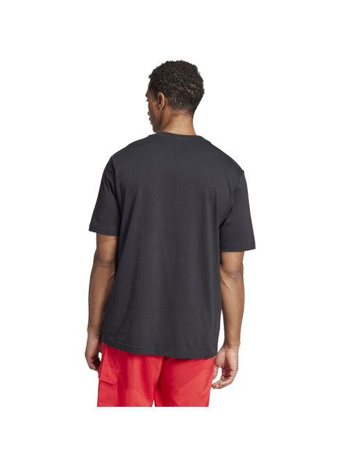 Adidas Black Essentials Single Jersey Logo T-Shirt for men