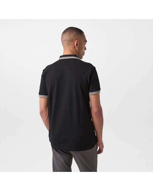 Boss Black Paddy Polo Shirt With Contrast Tipping for men