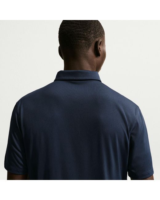 Nike Blue Short Sleeve Performance Polo Shirt for men