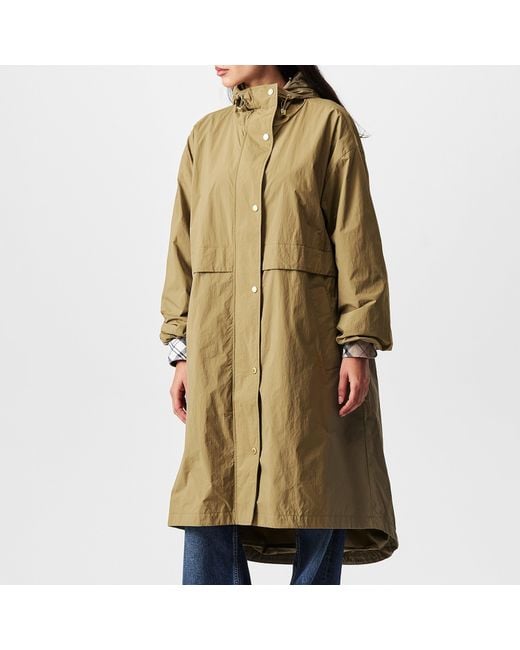 Barbour Natural Naboo Funnel Neck Long Sleeve Showerproof Rain Anorak