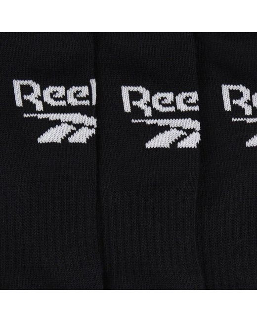 Reebok Black 3 Pair Low Cut Socks