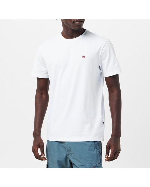 Napapijri White Salis Short Sleeve T-Shirt for men