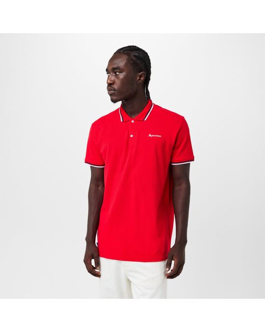 Aquascutum Red Logo Polo Shirt for men