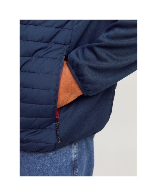 Jack & Jones Blue Lightweight Quilted Weather-Resistant Puffer Jacket for men