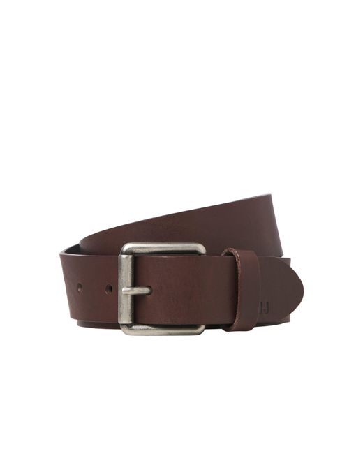 Jack & Jones Brown Accessories And Leather Pin Buckle Casual Belt for men
