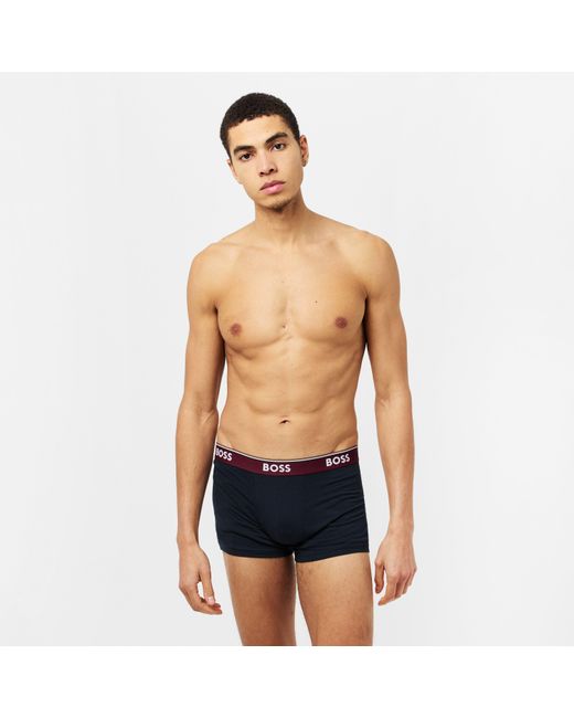 Boss Blue Bodywear 3-Pack Boxer Shorts With Logo Detail for men