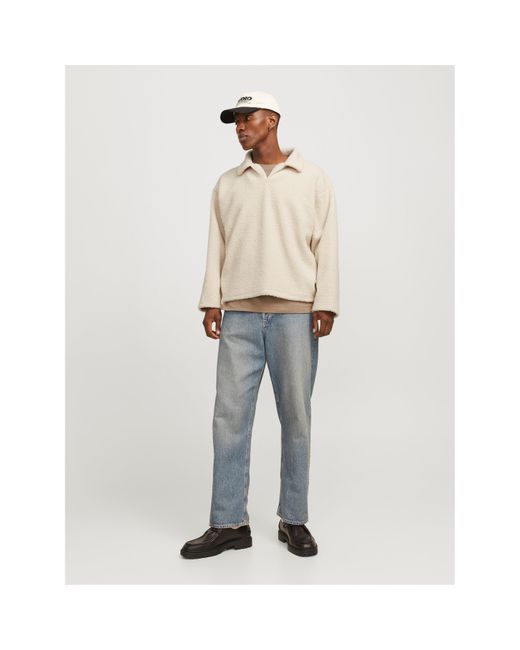 Jack & Jones Natural Teddy Crew Neck Jumper for men