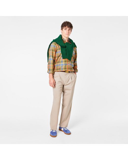 Polo Ralph Lauren Green Oxford Check Long Sleeve Shirt for men