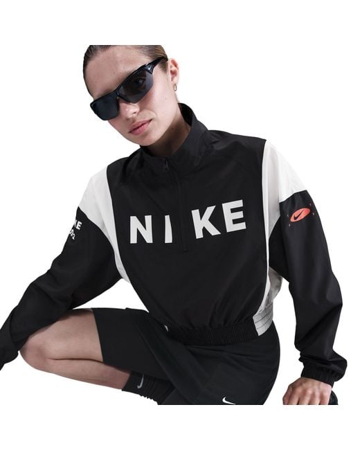 Nike Black Color Block Windbreaker Jacket
