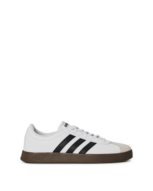 Adidas White Vl Court Base Shoes